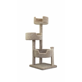 New Cat Condos Wood and Carpet Cat Tree for Big Cats Bed Bath