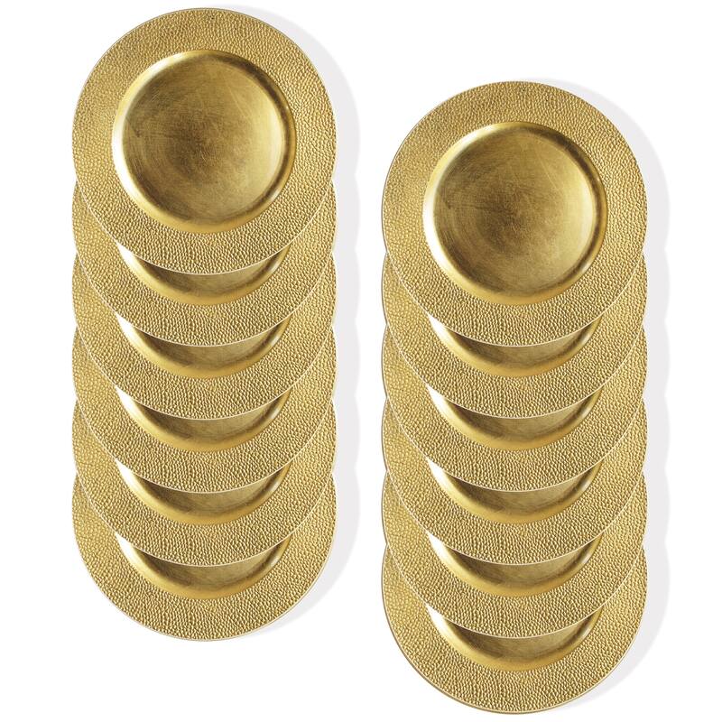 Sand Gold Charger Plate 13" Set of 12 - 13" Dia x 0.5" H