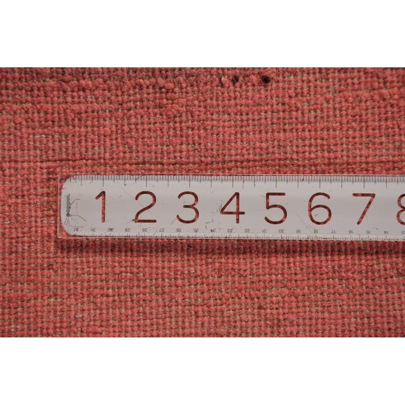 Pink Gabbeh Modern Rug Hand-Knotted Pink Wool Carpet - 2'9" x 3'11"
