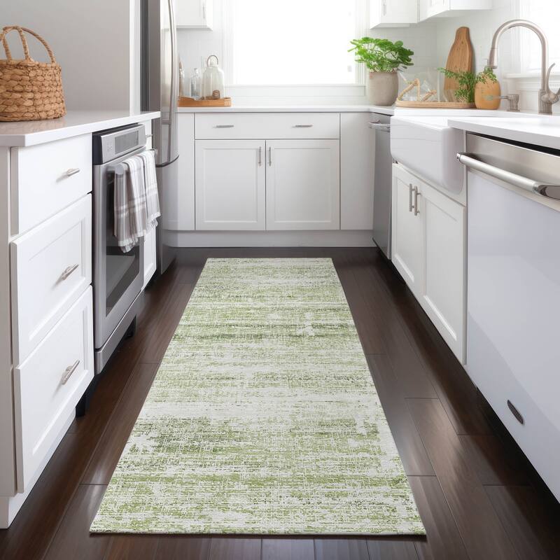Machine Washable Indoor/ Outdoor Chantille Solid Ombre Rug