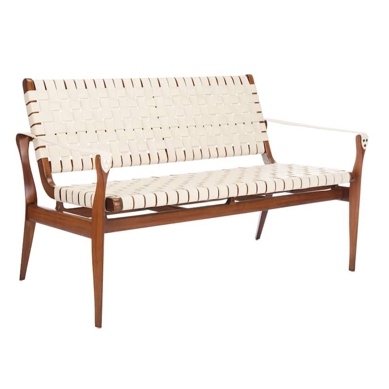 SAFAVIEH Home Dilan Leather Loveseat - 52"W x 29"D x 32"H