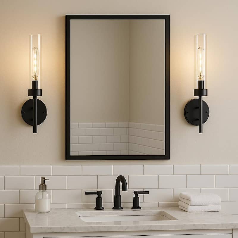 Modern Wall Sconce 2-Pack Wall Lighting Glass Lampshade