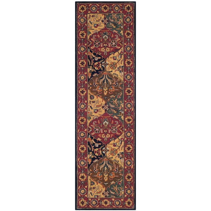 SAFAVIEH Handmade Heritage Square Knot Traditional Oriental Wool Rug ...