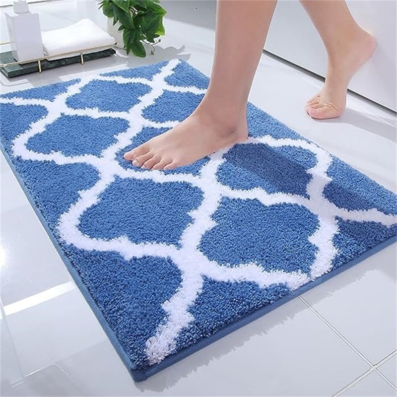 Clara Clark 3 Piece Bathroom Rugs Bath Mat Set, Velvet Memory Foam Bath  Mats for Bathroom - Non-Slip, PVC Backing Bath Rugs, Washable Bathroom Rug