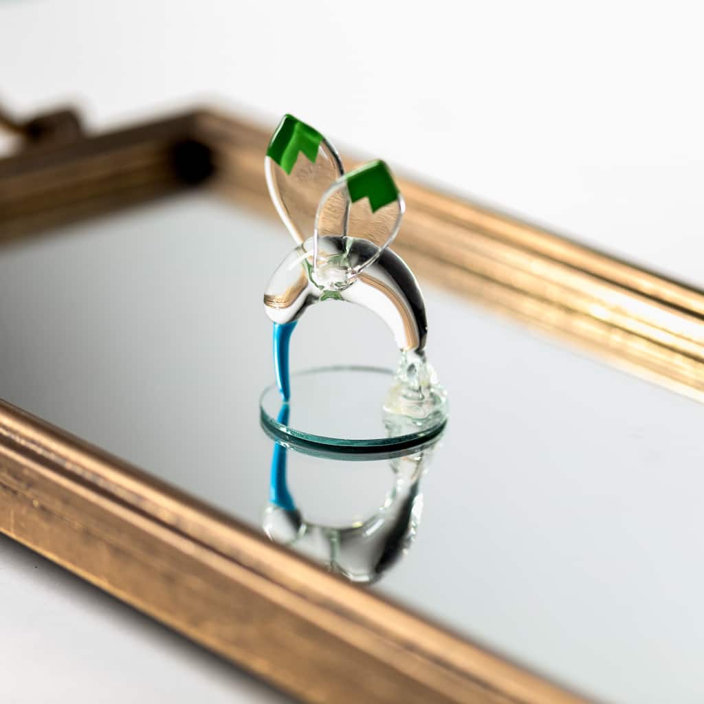 Cotton Candy Hummingbird Crystal Figurine - 2.75"