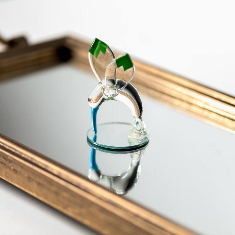 Cotton Candy Hummingbird Crystal Figurine - 2.75"