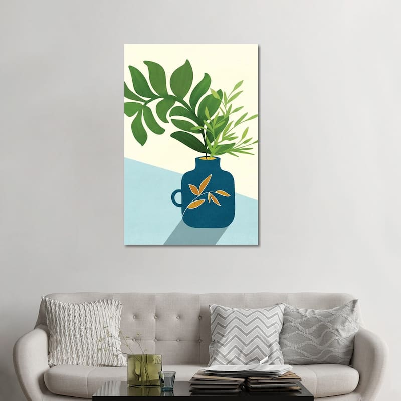 iCanvas "Vintage Window Garden" by Modern Tropical Canvas Print - 48x32x1.5