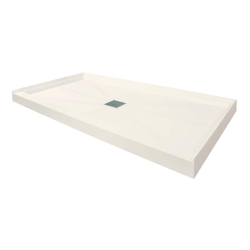 Transolid FL6034C FL-Series 60" x 34" Rectangular Shower Base with - Cameo