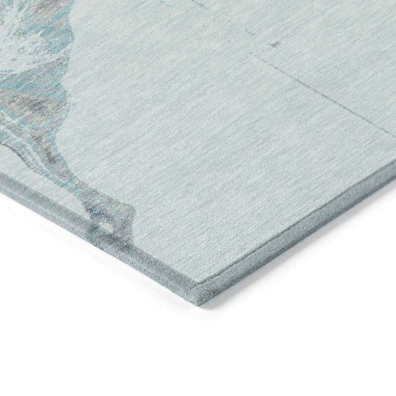 HomeRoots Abstract Modern Rectangle Outdoor Rug