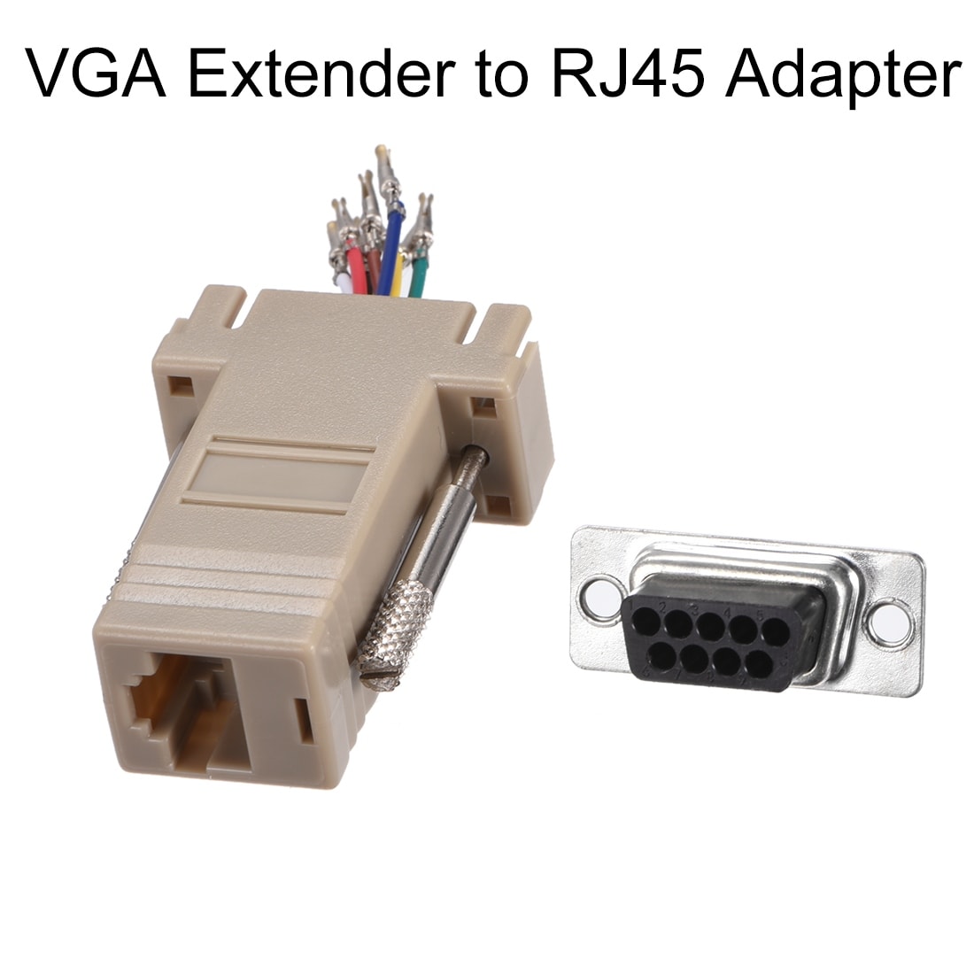 US SELLER FAST RJ45 Modular Serial Adapter Ethernet to Console DB9F 2 Pack