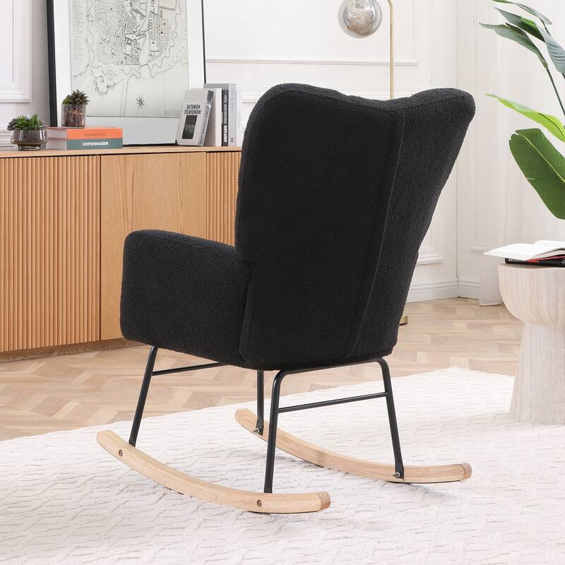 Rocking Chair with Padded Seat & High Back