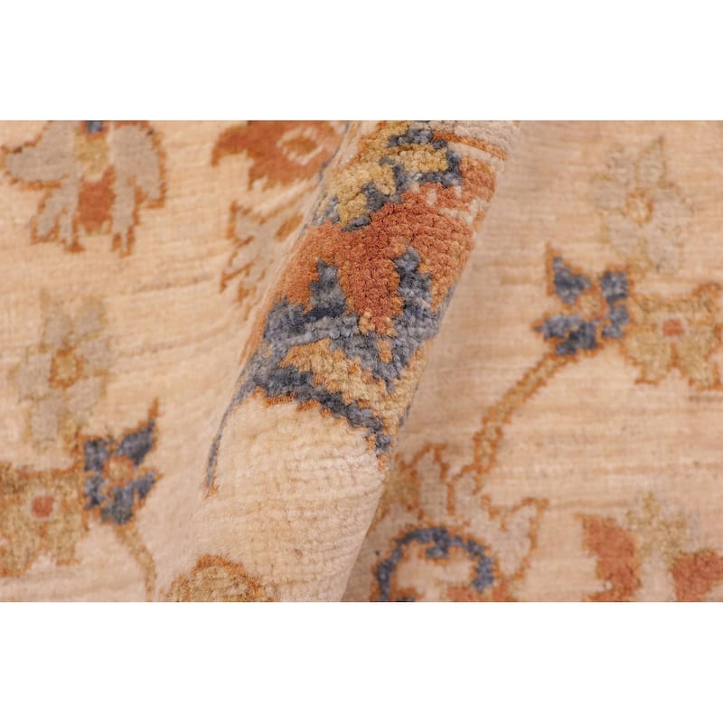 Chic Ziegler Meghan Tan Rust Hand-Knotted Wool Runner - 1'11'' x 5'3''