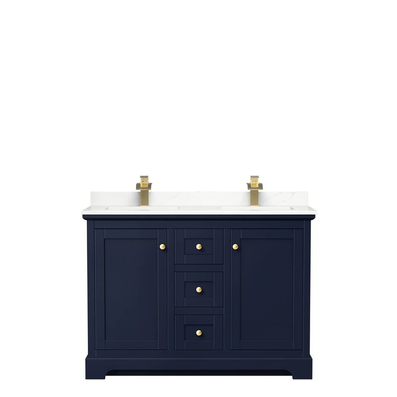 Avery 48-inch Double Vanity, Quartz Top