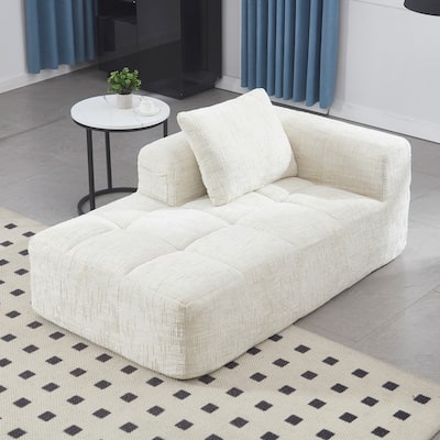 Chenille Loveseat Sofa, Minimalist Modular Sleeper for Living Room