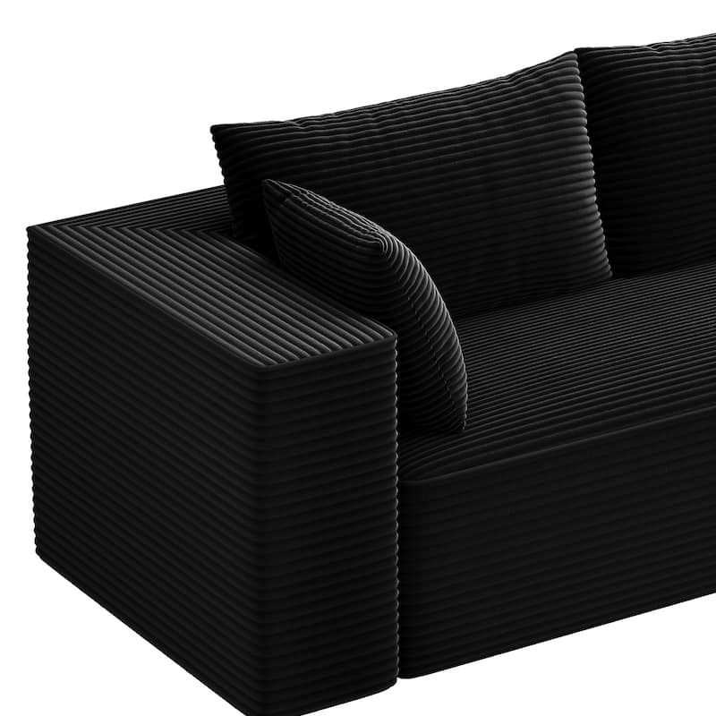 108" Modular Sectional Couch with L-Shape Chaise, Modern Cloud Sectional Sofa with Deep Seat