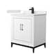 Option White / White Quartz Top / Matte Black Hardware