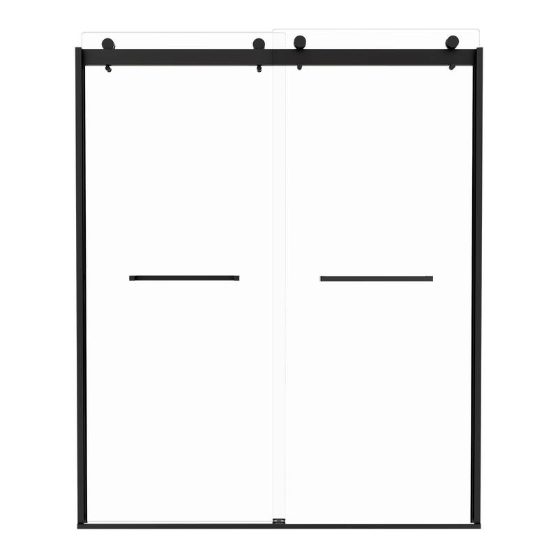 60"W x 74"H Frameless Double Sliding Shower Door with 5/16" Tempered Glass - 60'' x 74''