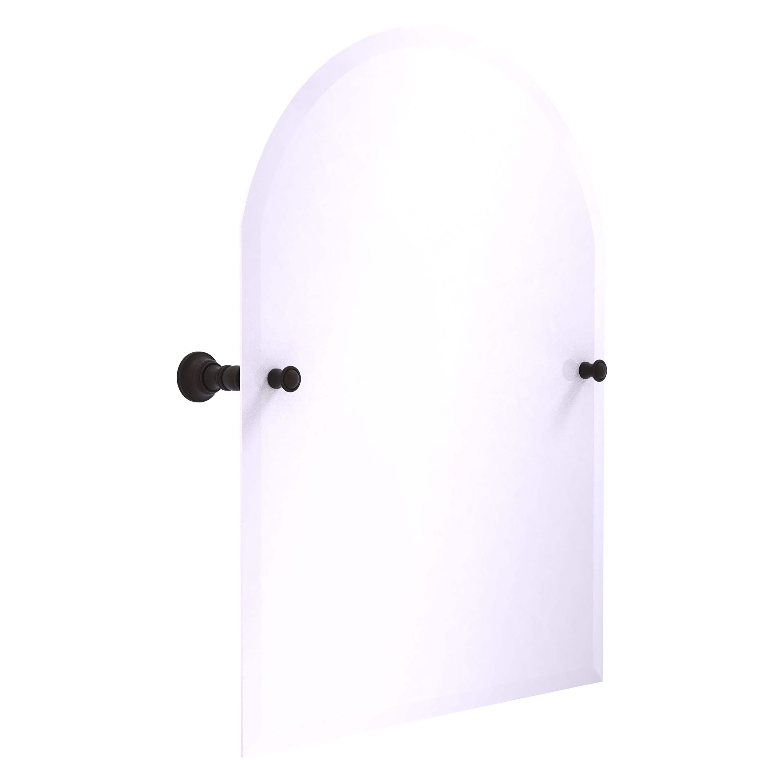 Allied Brass Carolina Collection Frameless Arched Top Tilt Mirror with Beveled Edge