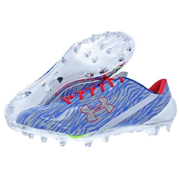 blue and orange under armour cleats