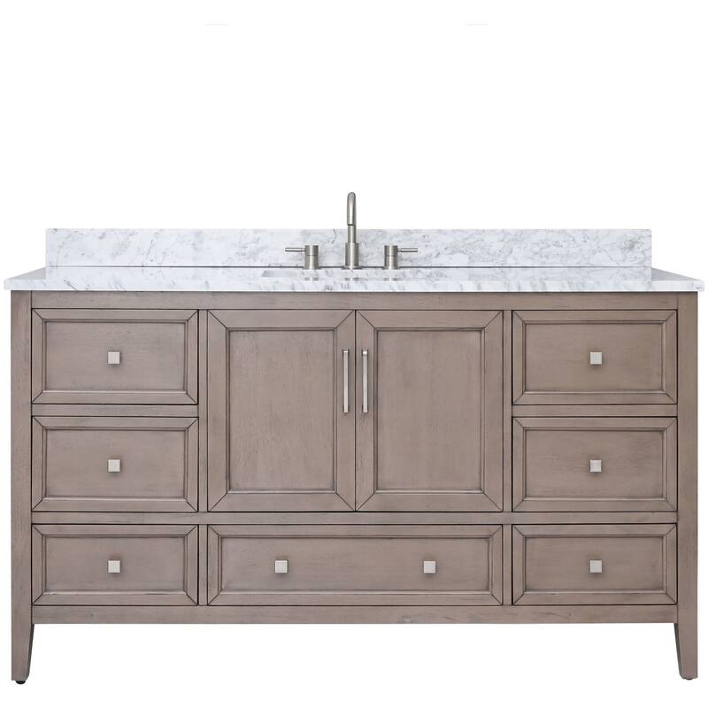 Avanity EVERETTE-VS61-WD-C Everette 60" Free Standing Single Basin - Gray Oak - Oak Finish