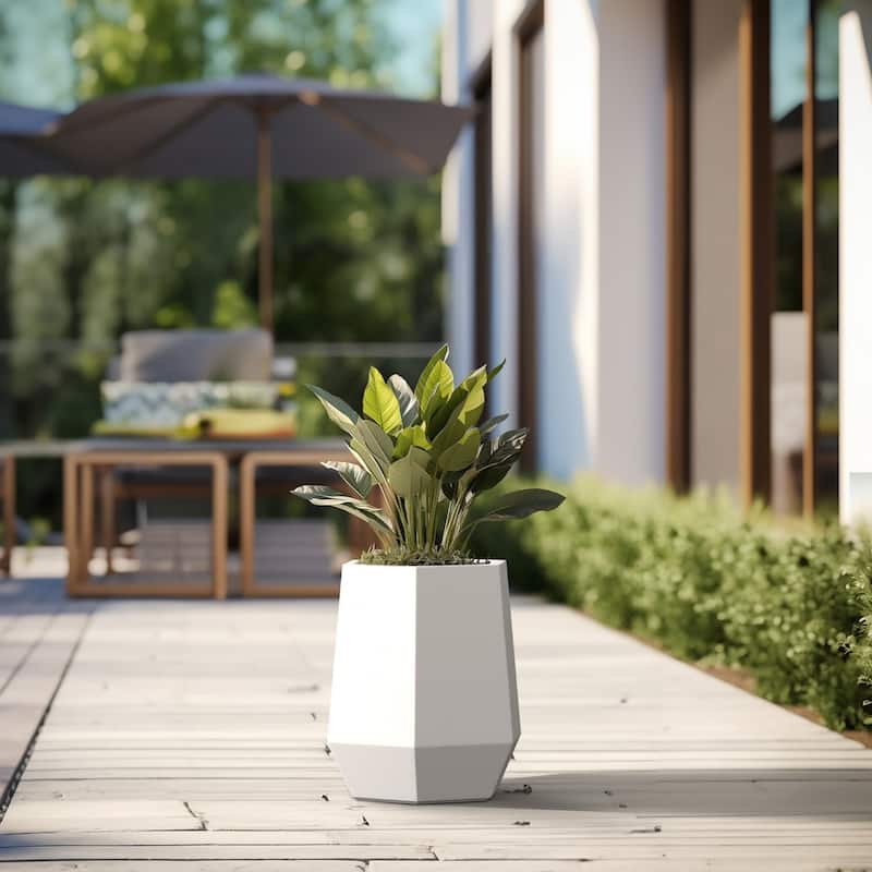 Tall Concrete Geometric Plant Pots / Large Indoor and Outdoor flower Planters