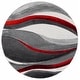preview thumbnail 35 of 128, SAFAVIEH Hollywood Deep Mid-Century Modern Abstract Rug 5'3" Round - Grey/Red