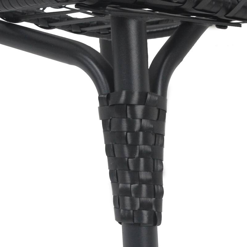 Elegant Arc Back Hanging Egg Chair, 400lb Capacity Patio Swing with 8-Inch Cushion, PE Rattan Outdoor Indoor Chair