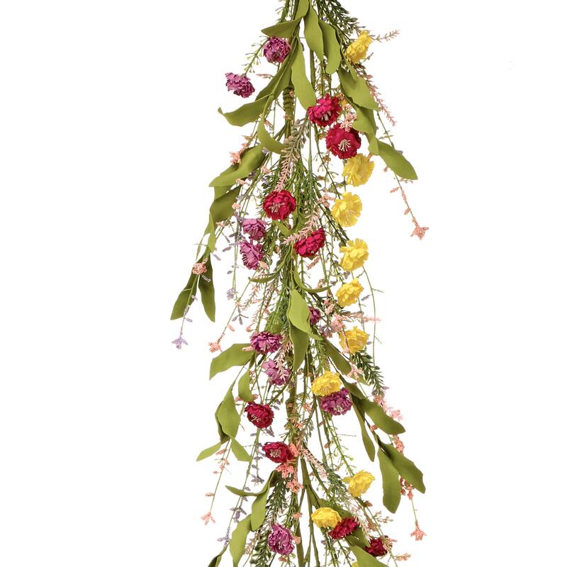 Wild Bachelor Button Garland 4'