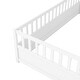preview thumbnail 28 of 29, Twin Floor Bed Frame with Guardrails and Entryway Door Wooden Montessori Style Play