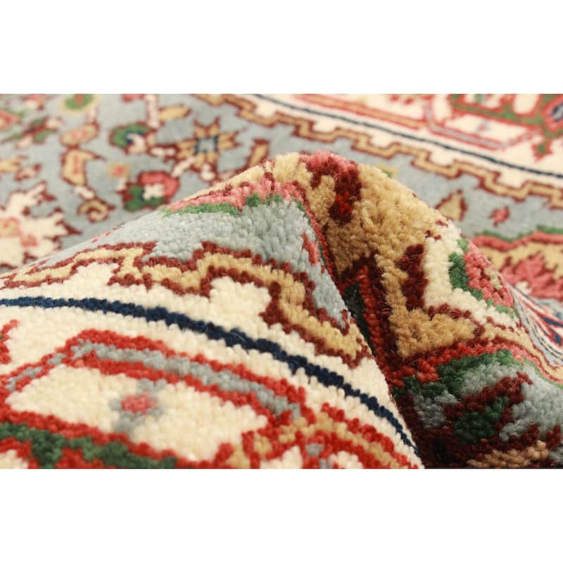 ECARPETGALLERY Hand-knotted Serapi Heritage Light Blue Wool Rug - 2'5 x 19'8