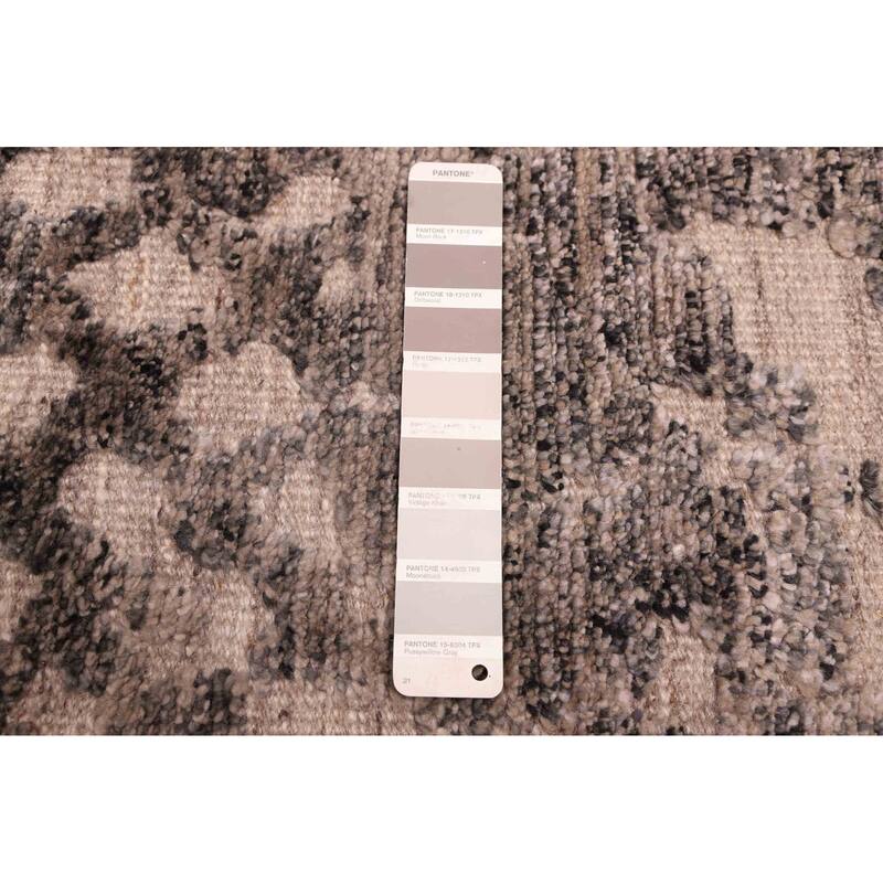 ECARPETGALLERY Hand-knotted Tangier Taupe Wool Rug - 8'3 x 10'3