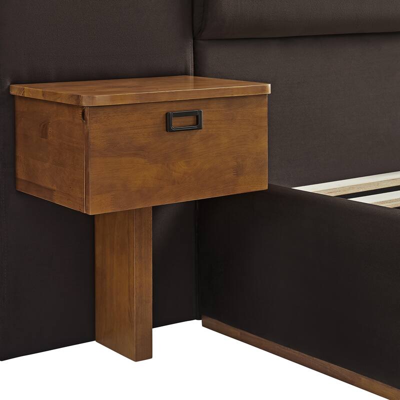 Danson Upholstered King Bed with Side Tables