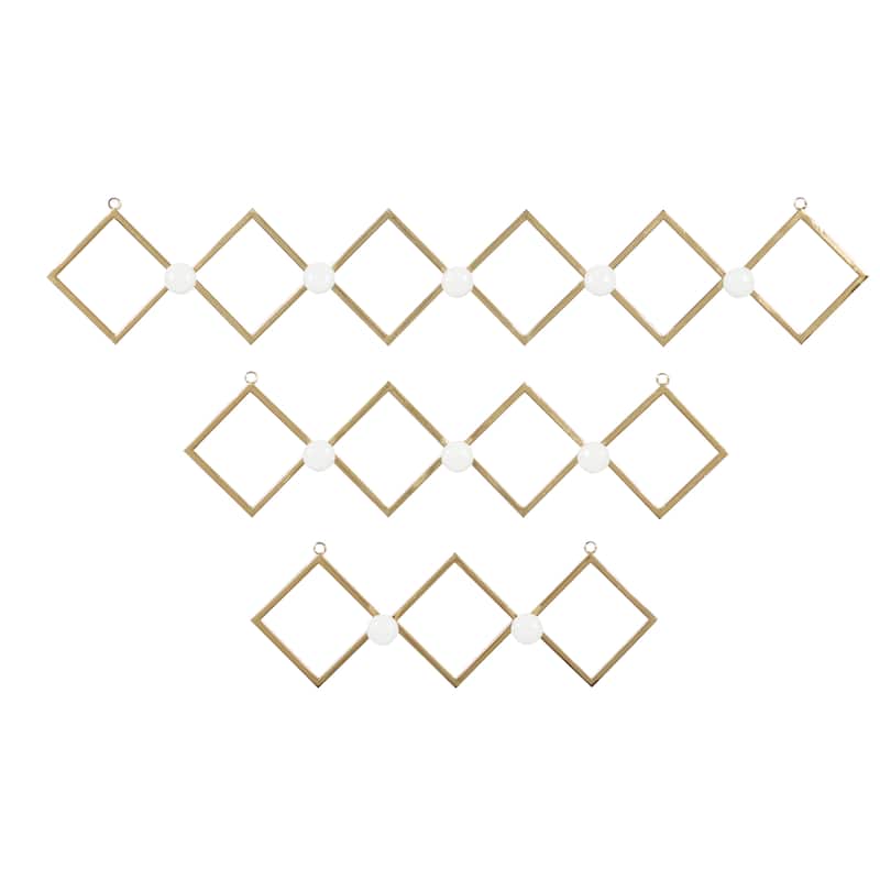 Gold Iron Glam Wall Hook (Set of 3) - 33 x 3 x 6