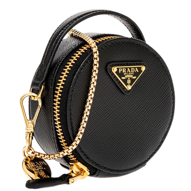 Prada Saffiano Round Leather Mini Bag