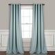 preview thumbnail 38 of 119, Lush Decor Insulated Grommet Blackout Curtain Panel Pair 52"W x 84"L - Blue