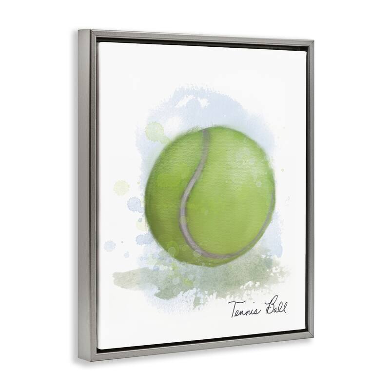 Stupell Soft Pastel Tennis Ball Framed Floater Canvas Wall Art Design By Matthew Piotrowicz
