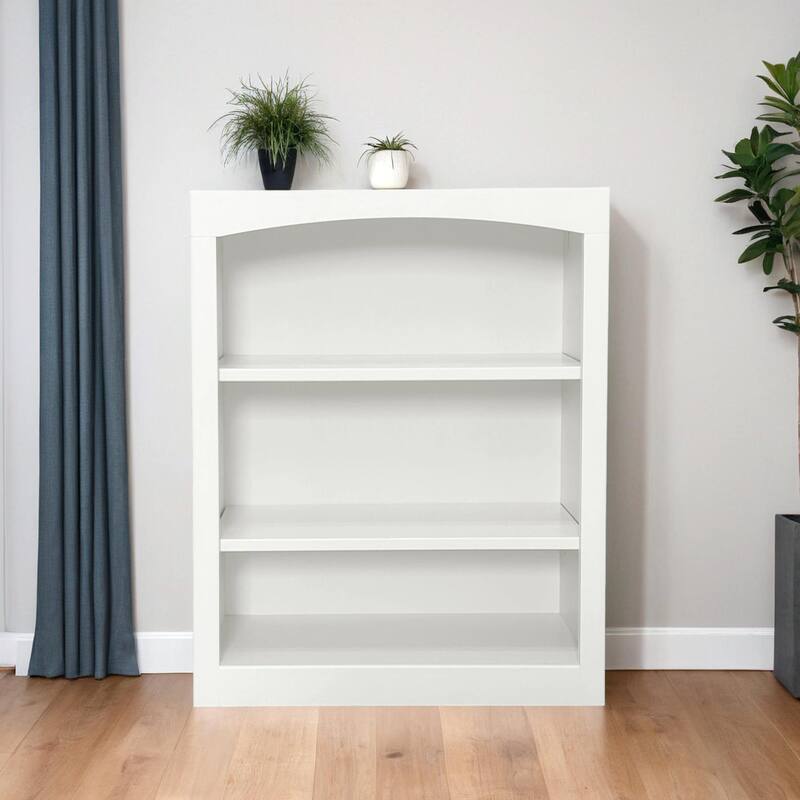 Arch+Haven Unfinished Solid Pine Bookcase - 24x30 Linen White