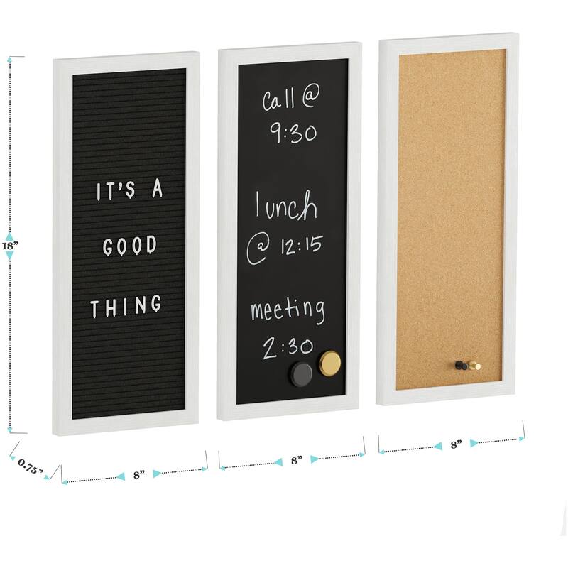 Flash Furniture BR-DK20221011-1-MS Everette 8" x 18" Wall Board Set