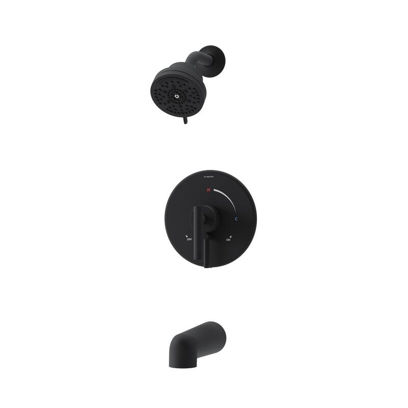 Symmons S3592B15TRM Dia HydroMersion Tub and Shower Trim Package with - Matte Black