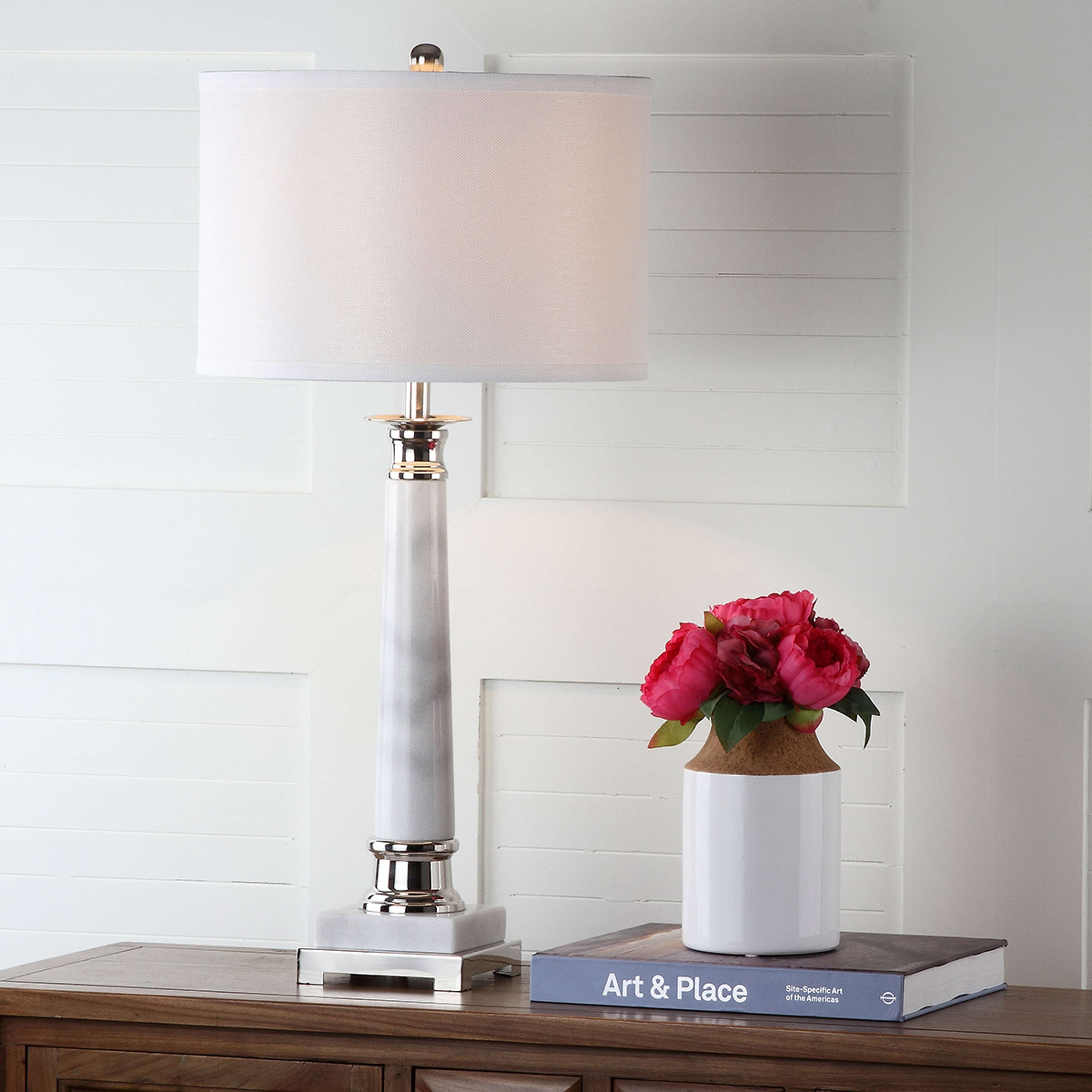SAFAVIEH Lighting Llinos 30-inch Table Lamp (Set of 2) - 15"x15"x31" - 15Wx15Dx31H
