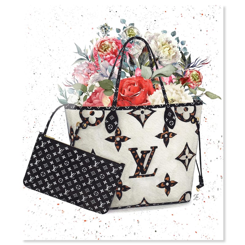 Floral Summer Bag Acrylic by Art Remedy, Ready to Hang - 24" x 30"