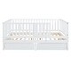 preview thumbnail 7 of 18, Safety Toddler Bed Daybed with Fence and 2 Drawers, White Full
