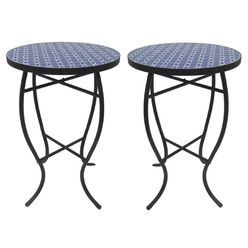 Mosaic Art Collection Accent Table (Set of 2) - Alpine