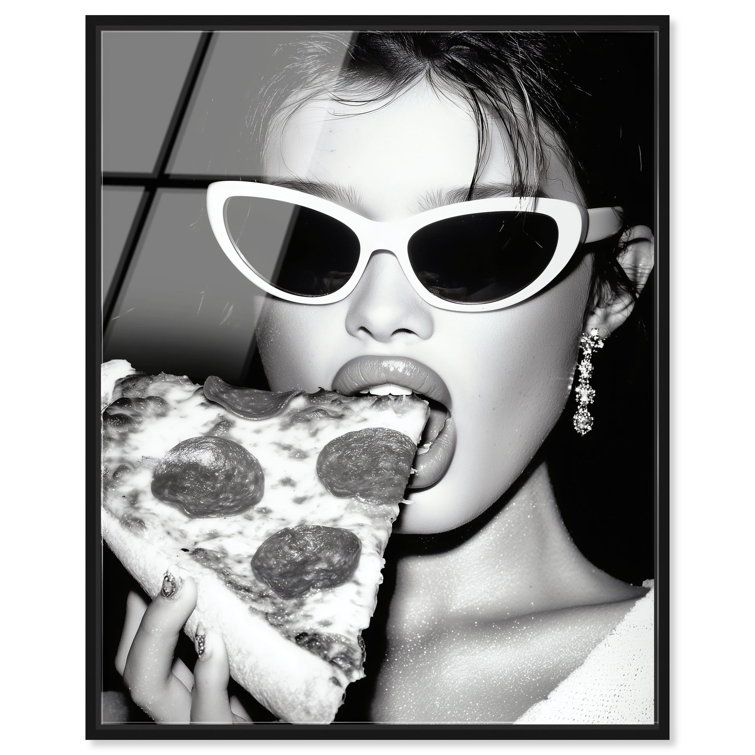 Pizza Queen Fashion Wall Art Acrylic Print by Notoriart