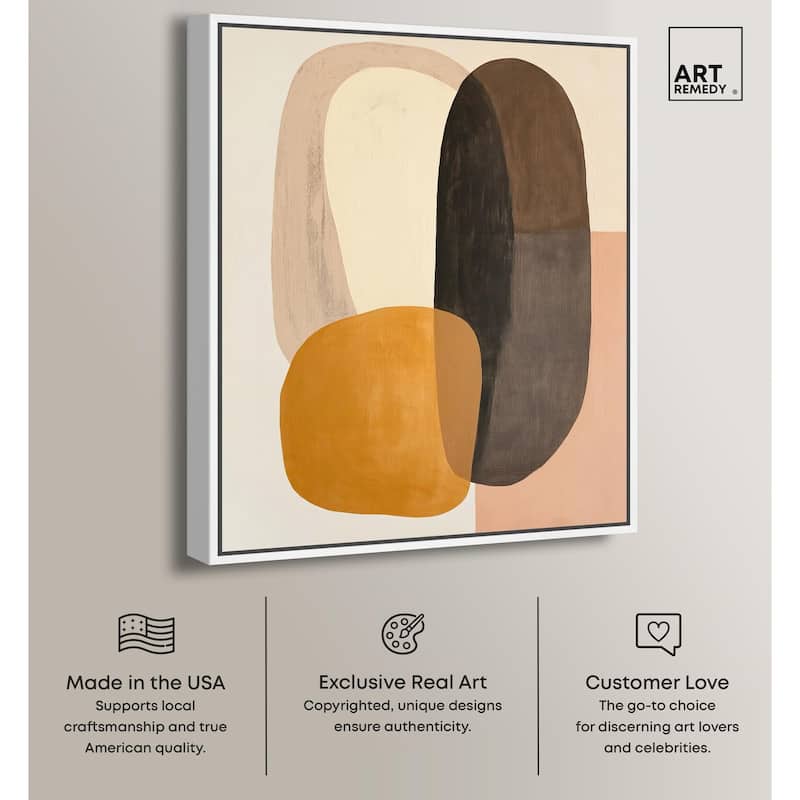 Burnt Ochre Orbit Canvas by Art Remedy