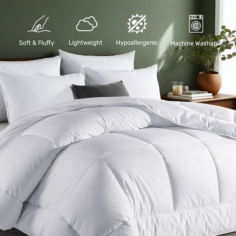 All Season Down Alternative Comforter Soft Cover with Jacquard