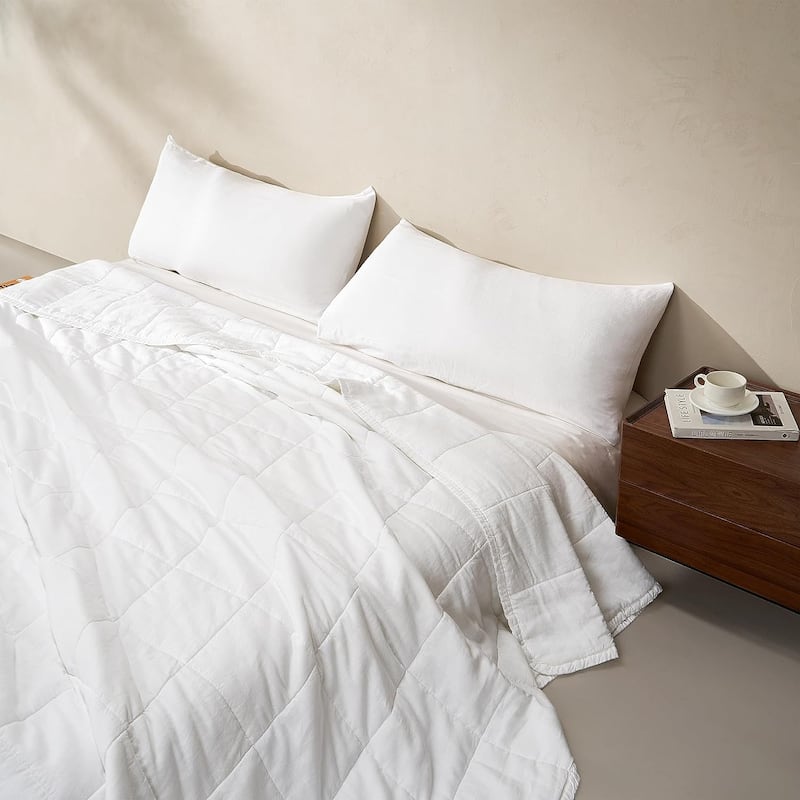 Dark Sky Reserve® - Bamboo Linen Comforter - Portugal Made - Pure White