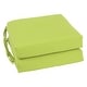 preview thumbnail 19 of 79, 16-inch Square Indoor Twill Chair Cushions (Set of 2 or 4) - 16 x 16 Set of 2 - Mojito Lime