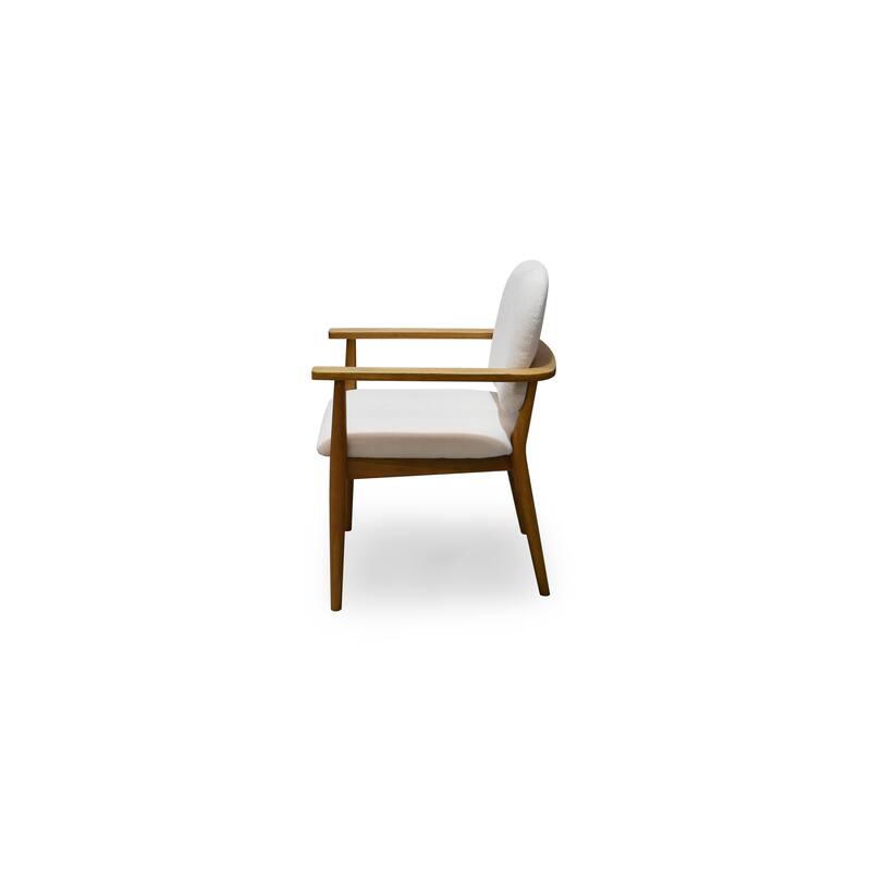 NADAAL STUDIOS Nayara Dining Chair, Continuous Frame Top Grain Full Aniline Leather with Rubberwood Legs, Brown