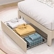 preview thumbnail 42 of 46, VECELO Kids Bed Frame, Plantform Beds with Storage Drawer, Height Adjustable Upholstered Bed, Twin Size Bed Set of 2